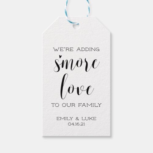 Were Adding Smore Love To Our Family Baby Shower Gift Tags
