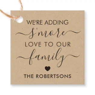 We're Adding S'more Love to Our Family Tags, Kraft Favor Tags