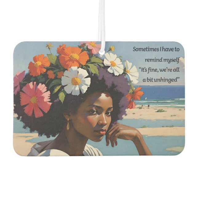 We're All A Bit Unhinged - Funny Air Freshener (Front)