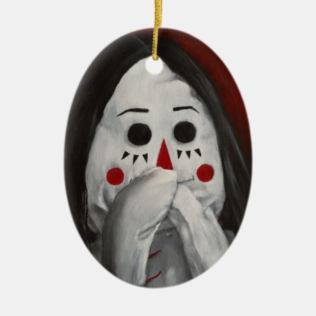 We're All Dolls Here III Ceramic Ornament (Front)