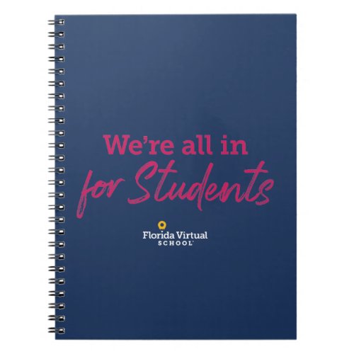 Were All in for Students Notebook Navy