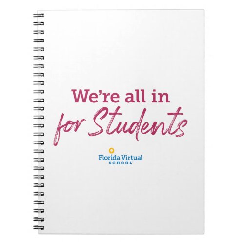 Were All in for Students Notebook White