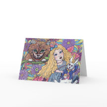 We're All Mad Here! 5x7 Greeting Card