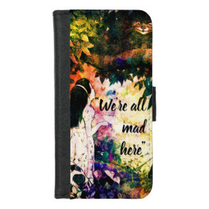 We're All Mad Here Alice in Wonderland iPhone 8/7 Wallet Case