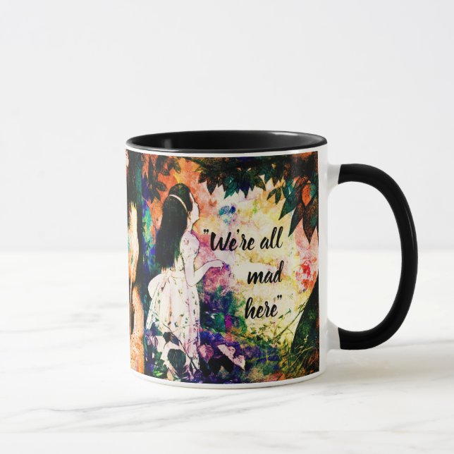 We're All Mad Here Alice in Wonderland Mug (Right)