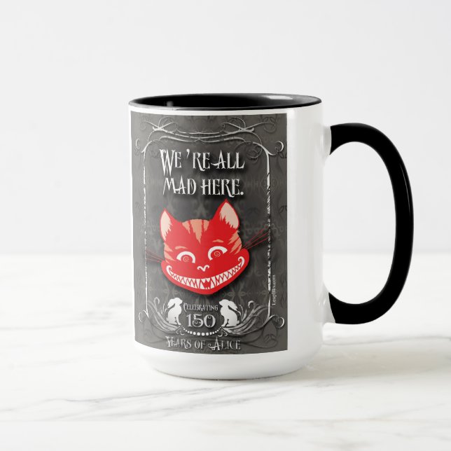 "We're All Mad Here" Cheshire Cat Mug (Right)