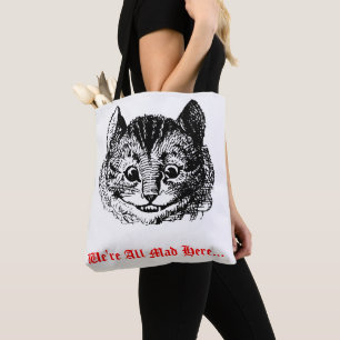 We're All Mad Here - Cheshire Cat Wonderland Tote Bag