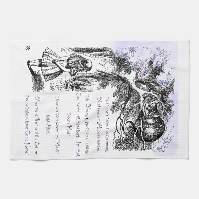 We're All Mad Here Kitchen Towel (Horizontal)