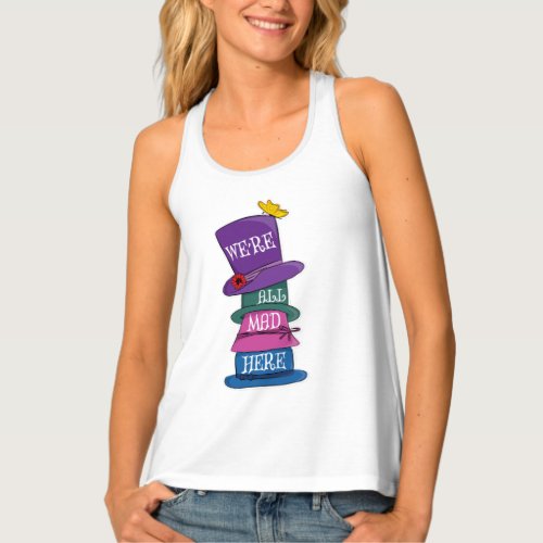 Were All Mad Here Mad Hatter Alice in Wonderland Tank Top