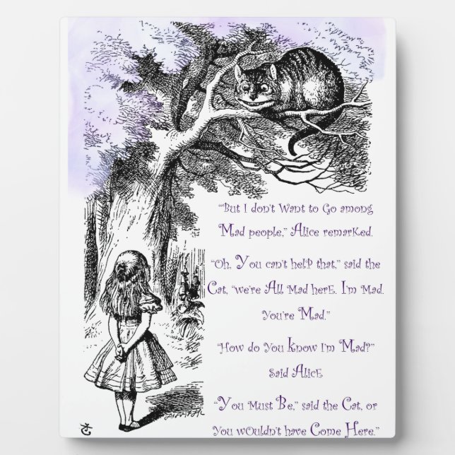 We're All Mad Here Plaque (Front)