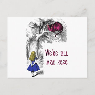 We're All Mad Here Postcard