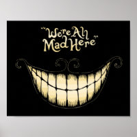 Alice in Wonderland Wrapping Paper We're All Mad Here Gift Wrap