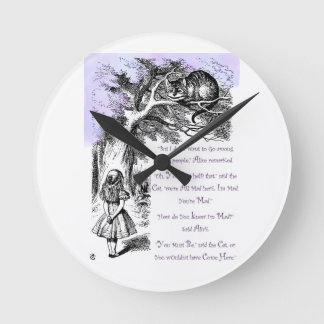 We're All Mad Here Round Clock