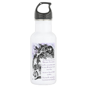 We're All Mad Here Stainless Steel Water Bottle