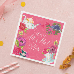We're All Mad Here Vintage Alice In Wonderland Napkins