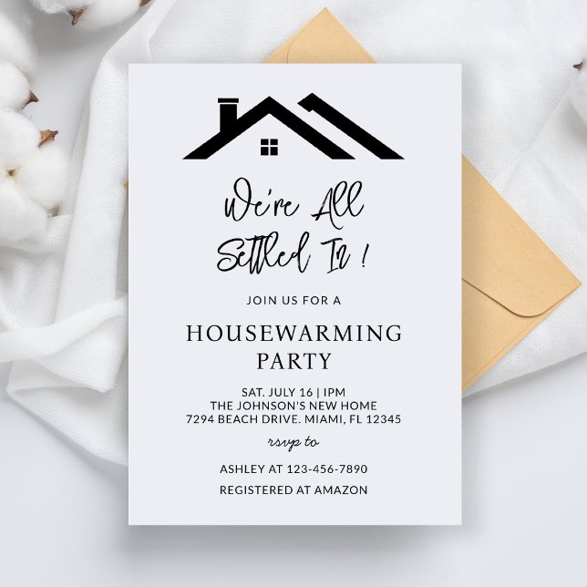 We're All Settled In New Housewarming Party Moving Invitation (Creator Uploaded)