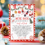 We're Back Elves Arrival Letter Hello Christmas  Invitation<br><div class="desc">♥ This cute Elf Letter is a perfect addition to your Magical Christmas!</div>