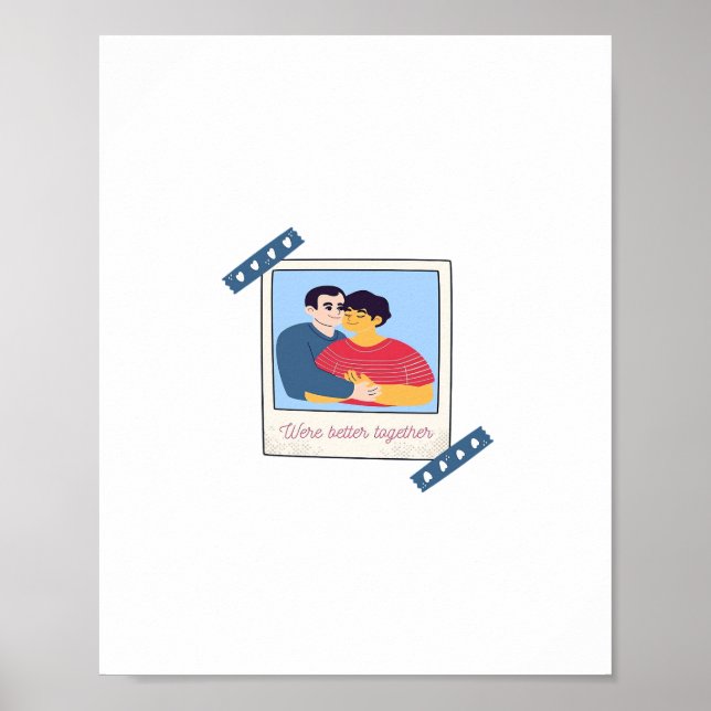 Were Better Together Graphic Minimal Design  Poster (Front)