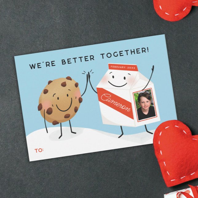 We're Better Together Milk and Cookies Valentine Invitation (Creator Uploaded)