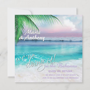 WE'RE Doing IT BEAUTIFUL TROPICAL OCEAN SUNRISE Invitation