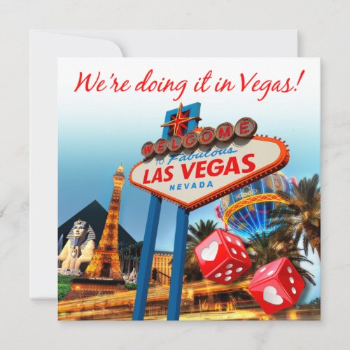 Were Doing it in Vegas Wedding Invitation