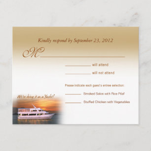 We're Doing It On A Yacht RSVP Response Card
