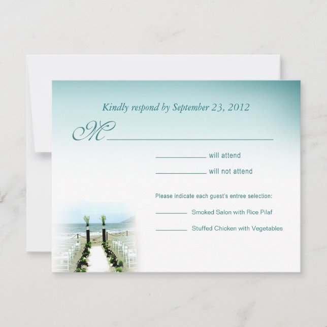 We're Doing It On The Beach RSVP Response Card (Front)