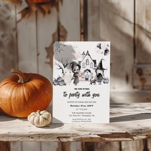 Were Dying To Party  Halloween Party Invitation