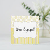 We're Engaged Bee Yellow and Grey Geometric (Standing Front)