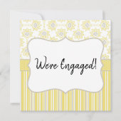 We're Engaged Bee Yellow and Grey Geometric (Front)