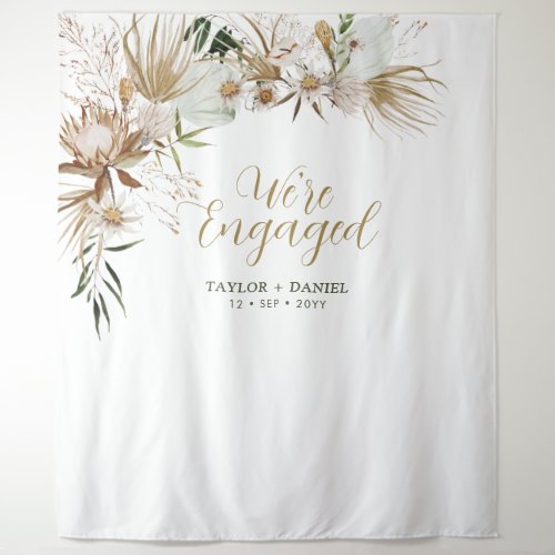 Were Engaged  Boho Bohemian Engagement Party Tapestry