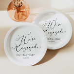 We're Engaged Elegant Minimalist Engagement Party Paper Plates<br><div class="desc">These are We're Engaged Minimalist Engagement Party Paper Plates!</div>