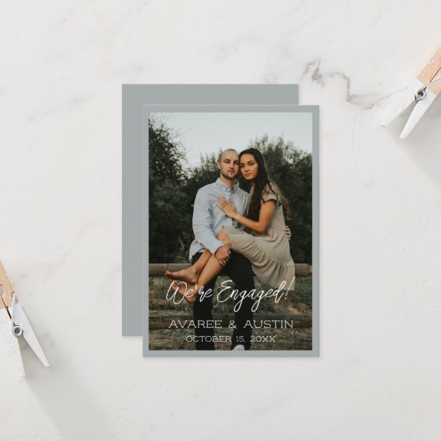 We're Engaged Engagement Announcement (Front/Back In Situ)