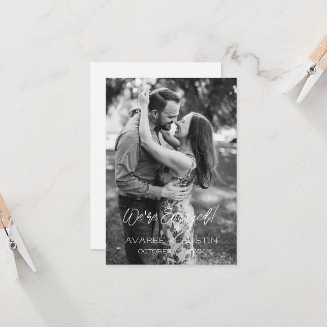 We're Engaged Engagement Announcement (Front/Back In Situ)