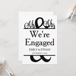 We're engaged engagement announcement cards