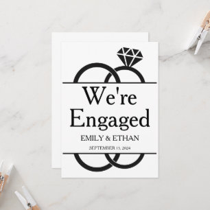 We're engaged engagement announcement cards