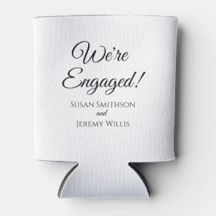 We're Engaged Engagement Party Favor Can Cooler