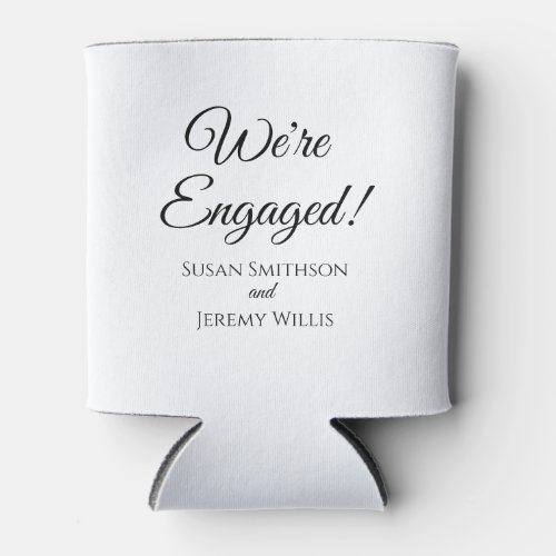 We're Engaged Engagement Party Favor Can Cooler