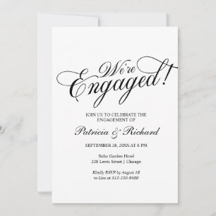 We're Engaged Engagement Party Invitation
