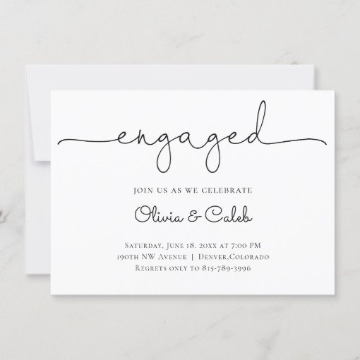 We're Engaged Engagement Party Invitation | Zazzle