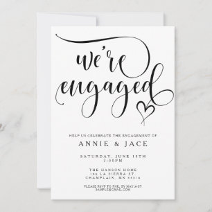 We're Engaged Engagement Party Invitation