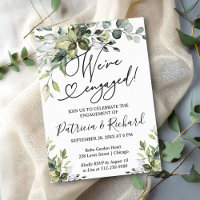We're Engaged Engagement Party Invitations