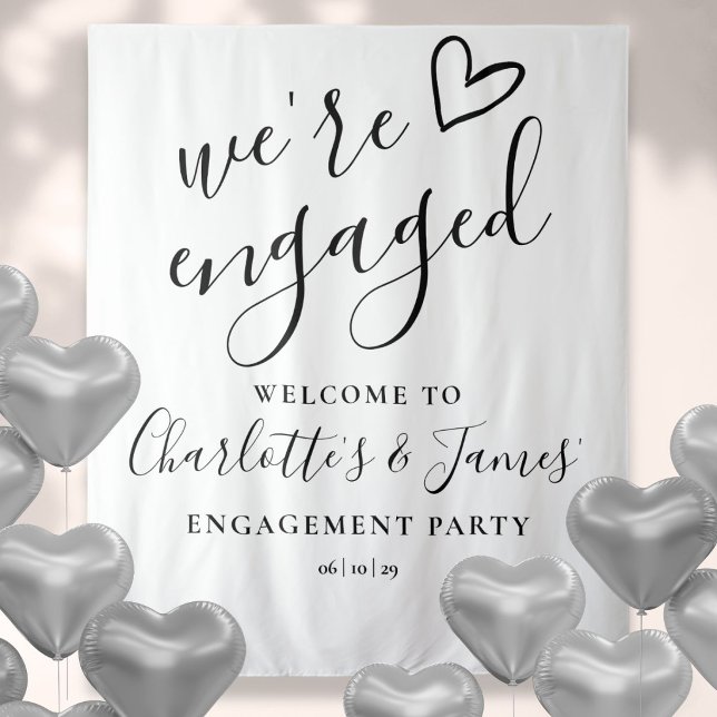 Were Engaged Engagement Party Photo Backdrop (Were Engaged Engagement Party Photo Backdrop)