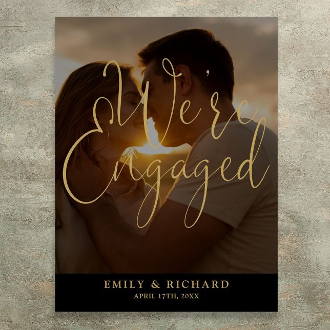 We're Engaged Engagement Party Photo Welcome Sign (We're Engaged Engagement Party Photo Welcome Sign)