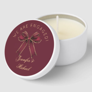 We're engaged Engagement party Red Bow luxury Mini Candle Favors