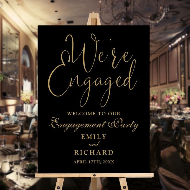We're Engaged Engagement Party Welcome Sign (We're Engaged Engagement Party Welcome Sign)
