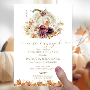 We're Engaged Fall Engagement Party Invitation