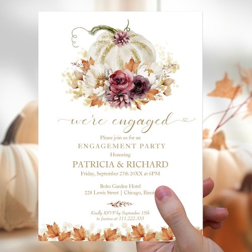 Were Engaged Fall Engagement Party Invitation