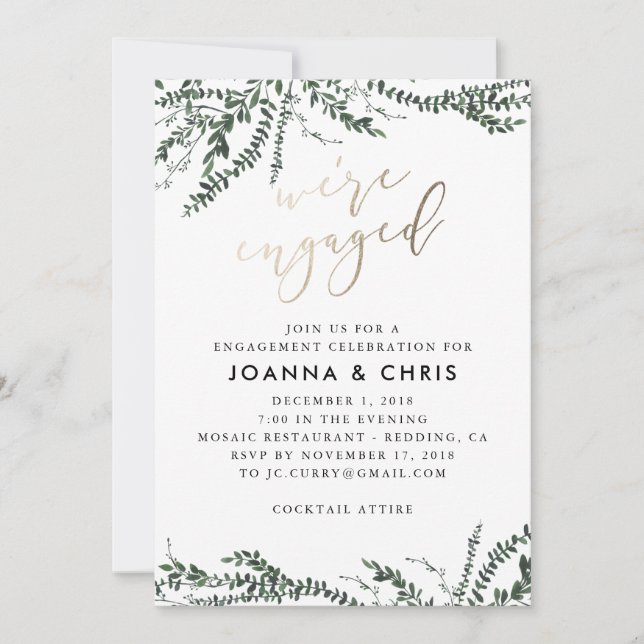 We're Engaged Invitation (Front)