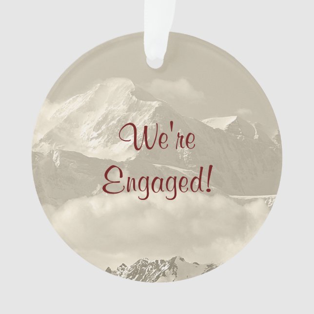 We're Engaged Keepsake for Engagement Ornament (Front)